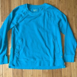 NWOT Lilly Pulitzer teal Luxletic Beachcomber crewneck L